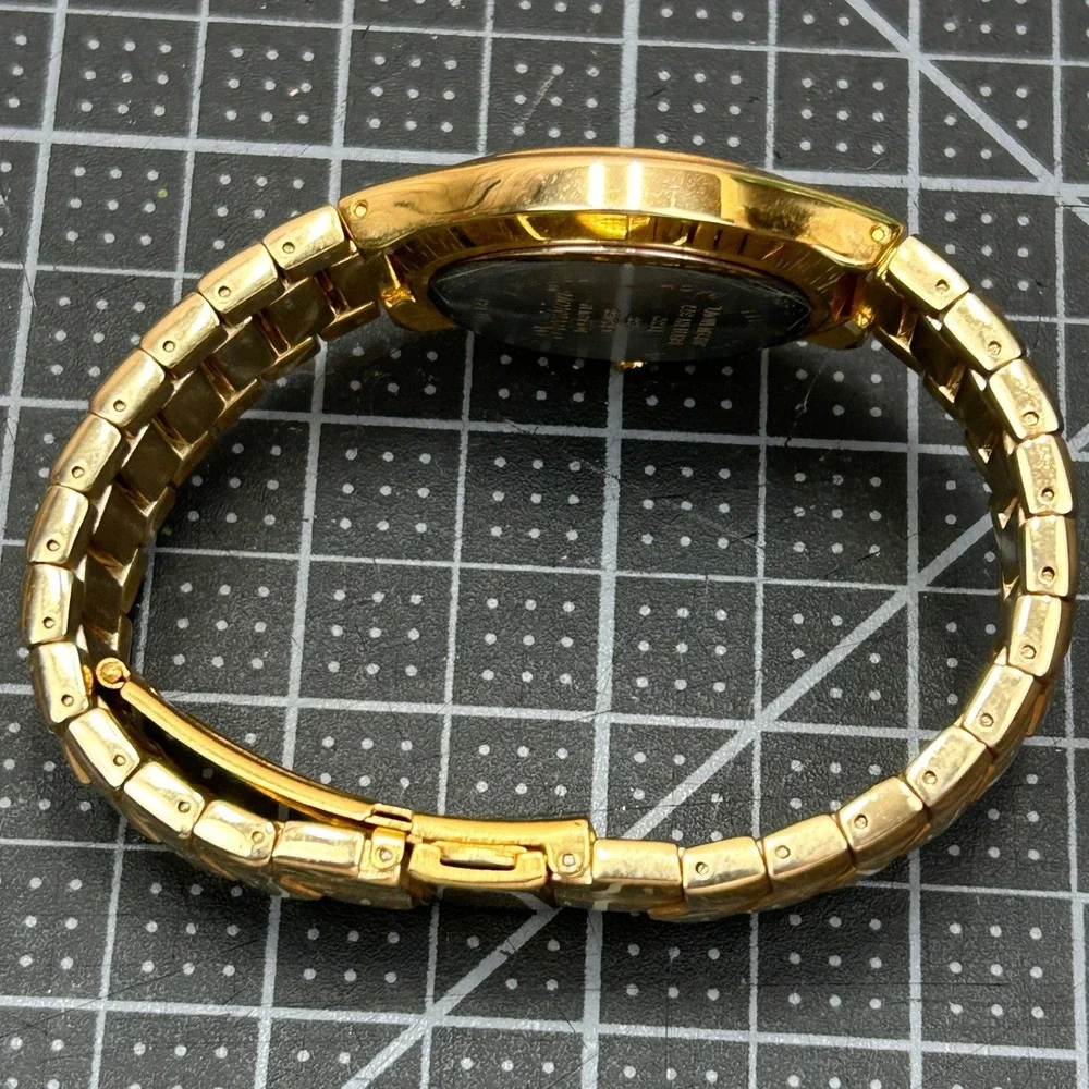Precision by Gruen Gold Tone Quartz Watch Date Window Japan Movt‎ Tested